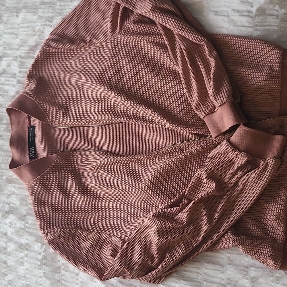 Dusty rose bomber